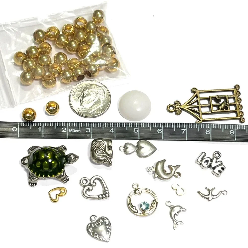 Jewelry Making Supplies Beads Glass Stone Metal Charms Variety Craft Colorful